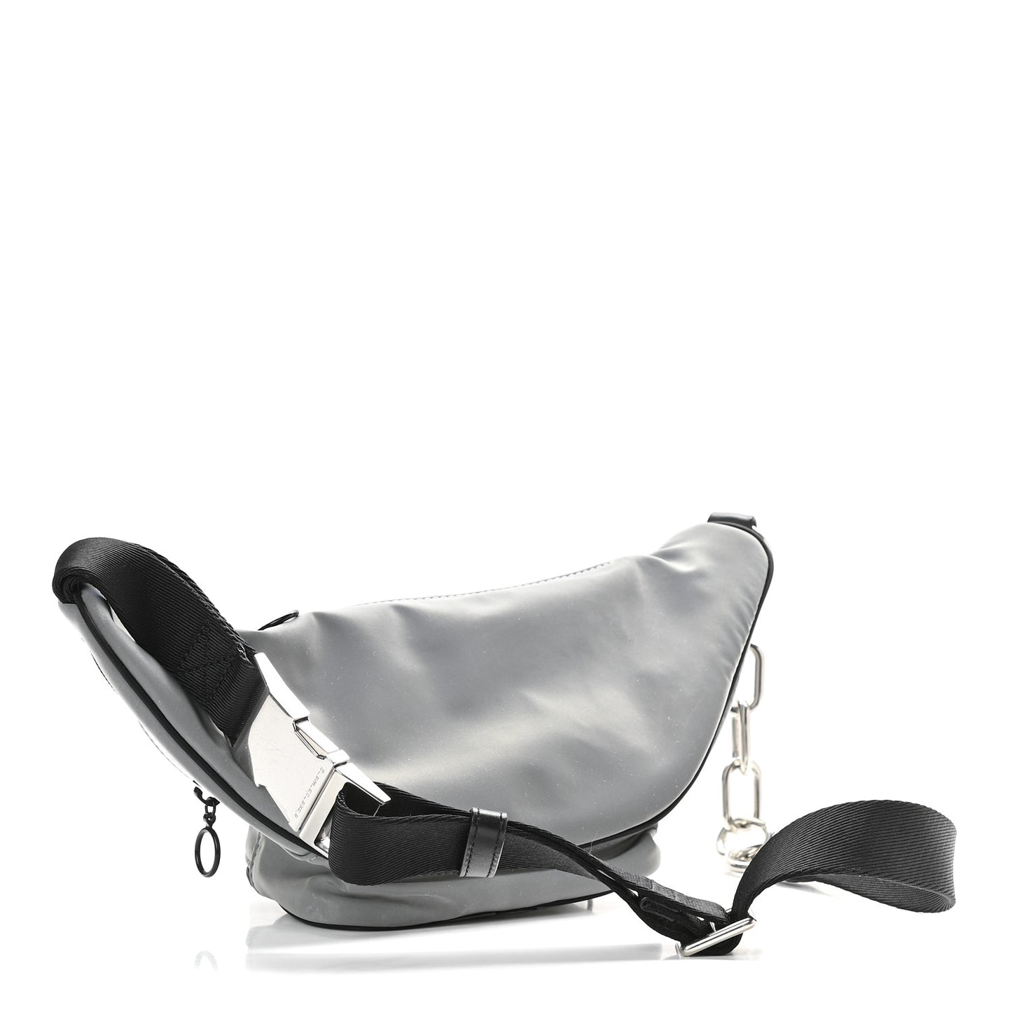 Nylon Logo Printed Attica Belt Bag Reflective Silver