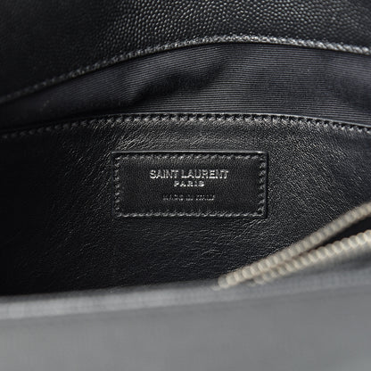 Saint Laurent Grain De Poudre Medium West Hollywood Monogram Fold-Over Black 5 of 10