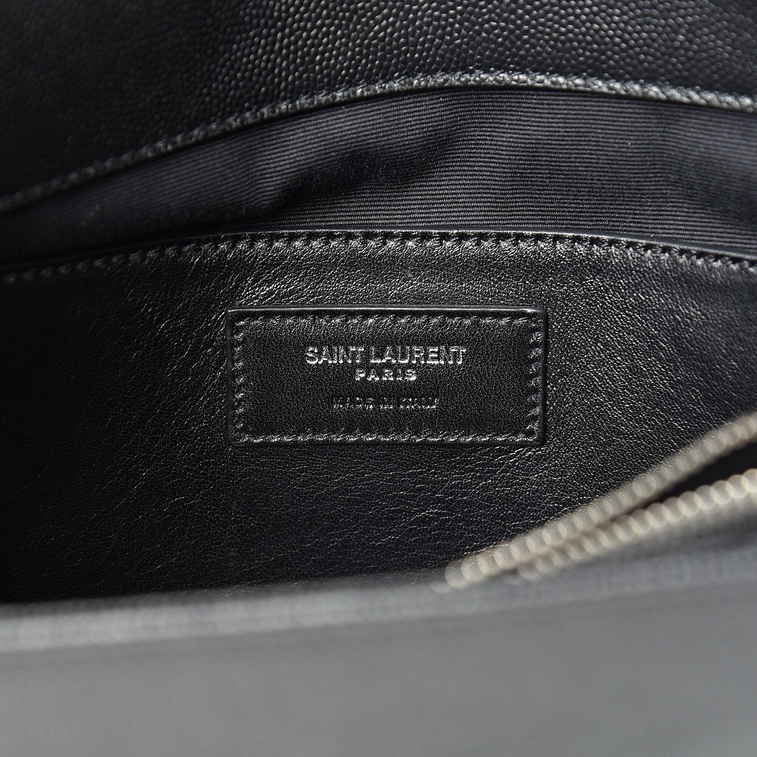 Saint Laurent Grain De Poudre Medium West Hollywood Monogram Fold-Over Black 5 of 10