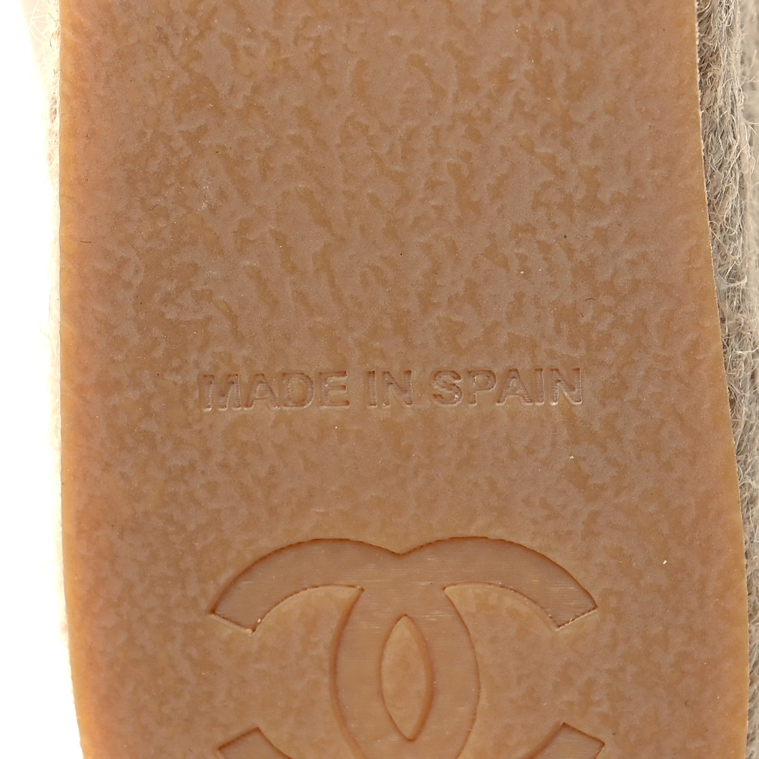Chanel Lambskin Suede CC Espadrille Wedges 40 Beige Black 7 of 8