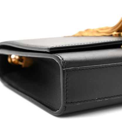 Saint Laurent Smooth Calfskin Small Classic Monogram Kate Tassel Satchel Black 8 of 9