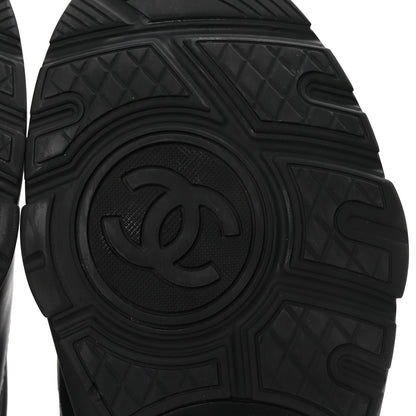 Chanel Lambskin Fabric CC Uniform Sneakers 38.5 Black 7 of 9