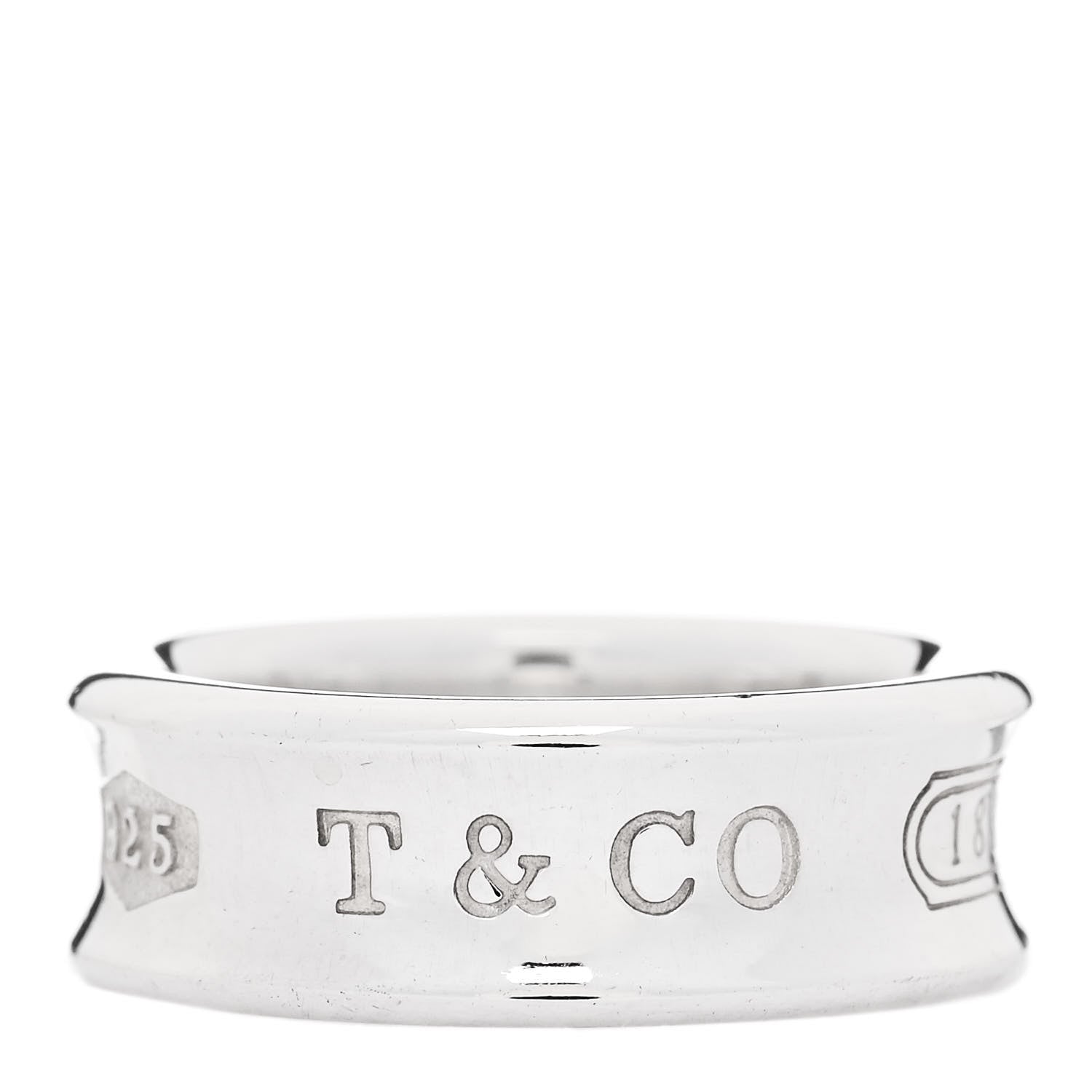 Tiffany Sterling Silver 1837 Band Ring 51 5.75 1 of 6