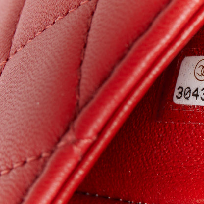 Chanel Lambskin Quilted Mini Rectangular Flap Red 8 of 12