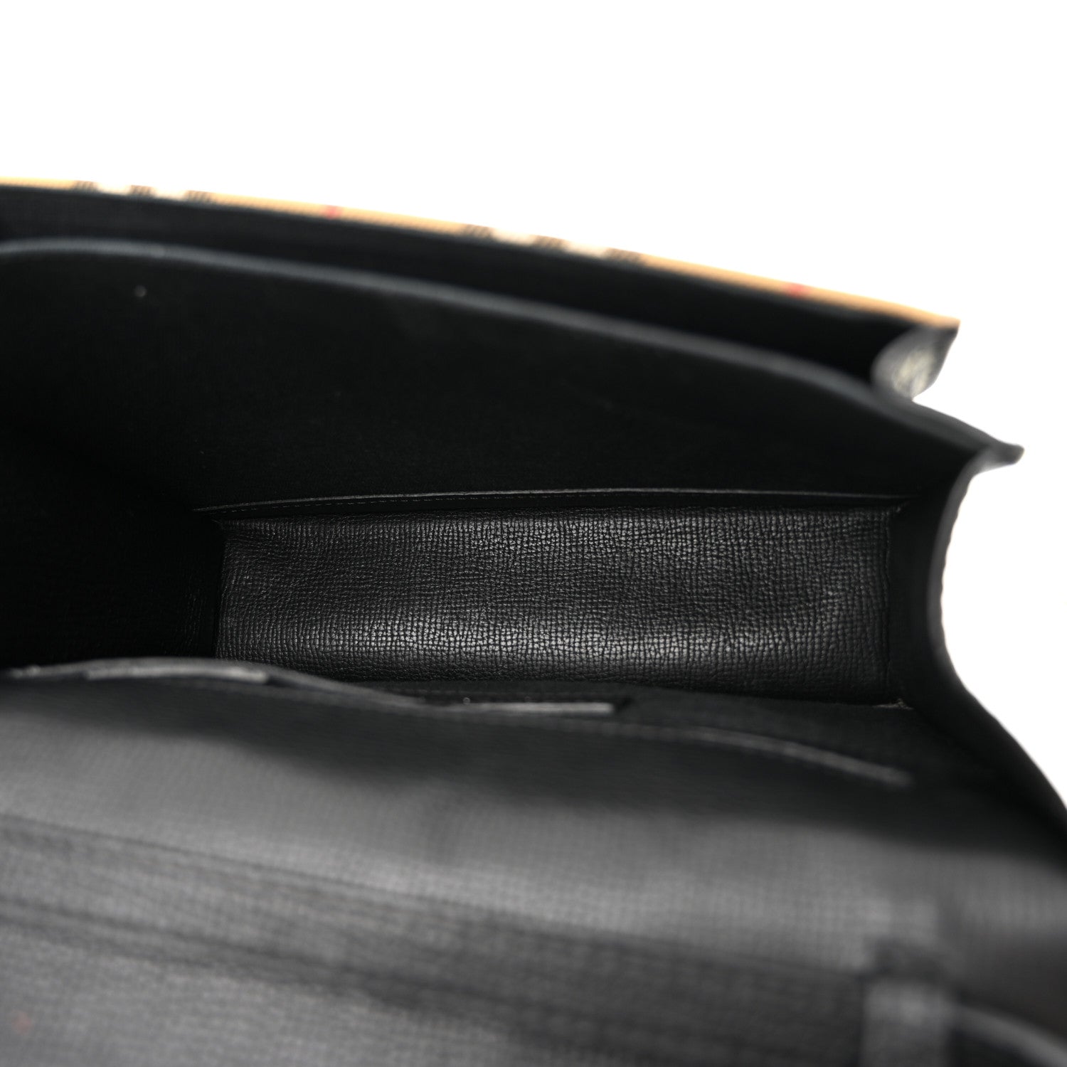 Burberry Derby Calfskin Vintage Check Small Macken Crossbody Bag Black 5 of 12