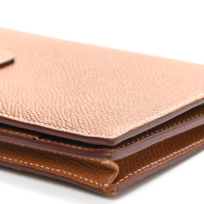 Hermes Epsom Bearn Gusset Wallet Gold 11 of 15