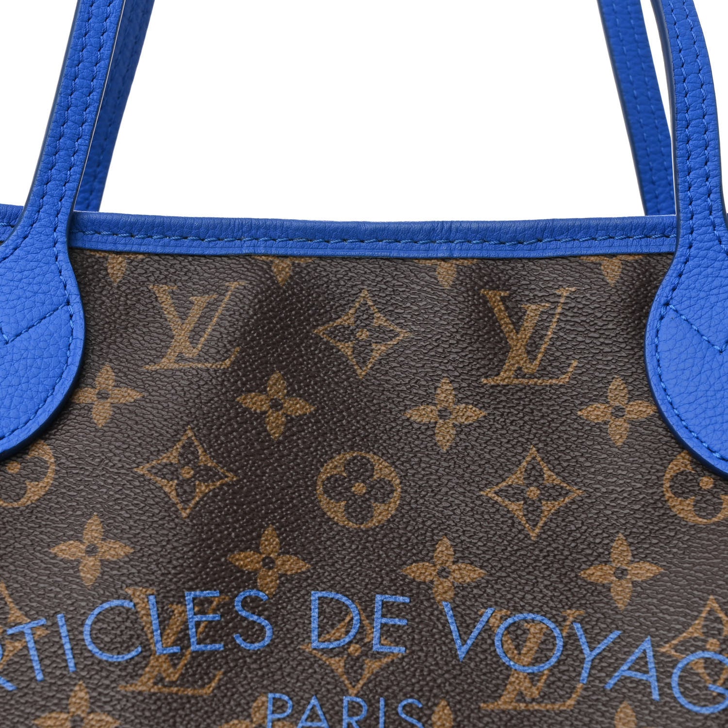 Louis Vuitton Monogram Articles de Voyage Ikat Neverfull MM Grand Blue 7 of 9