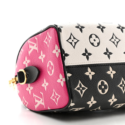 Louis Vuitton Empreinte Monogram Spring in the City Speedy Bandouliere 20 Black White Pink 8 of 9
