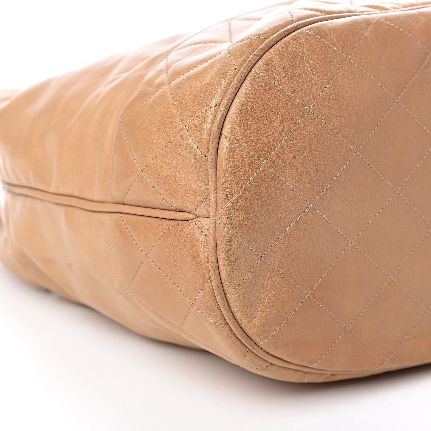 Lambskin Drawstring Bag Beige