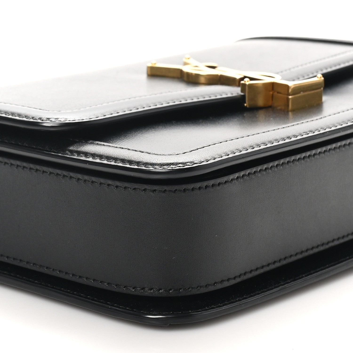 Saint Laurent Box Calfskin Monogram Medium Solferino Satchel Black 9 of 10