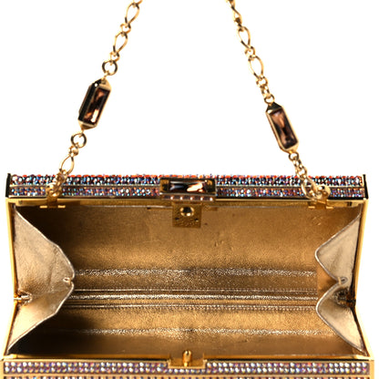 Judith Leiber Swarovski Crystal Minaudiere Clutch Gold Multicolor 4 of 10