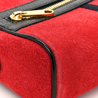 Gucci Suede Small Ophidia Belt Bag 85 34 Hibiscus Red 12 of 15