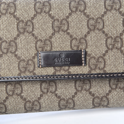 Gucci GG Plus Monogram Joy Continental Snap Oranizer Wallet Beige Ebony Dark Brown 7 of 8