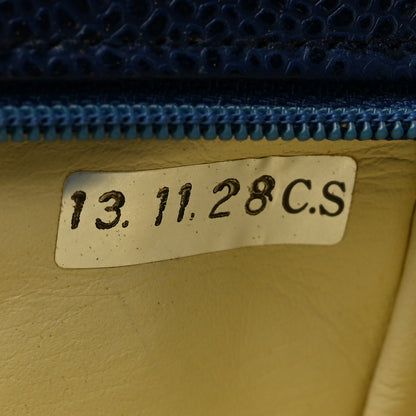 Chanel Caviar Timeless CC Cosmetic Pouch Blue 8 of 11
