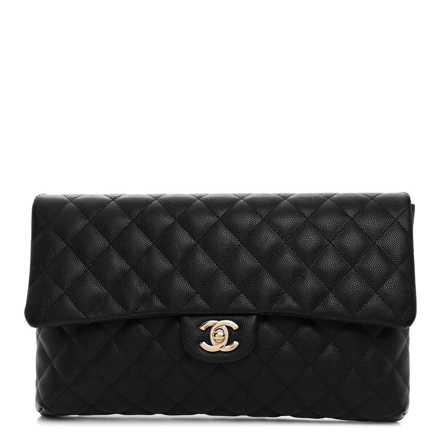 Chanel Caviar Quilted Flap Clutch Black 1 of 8