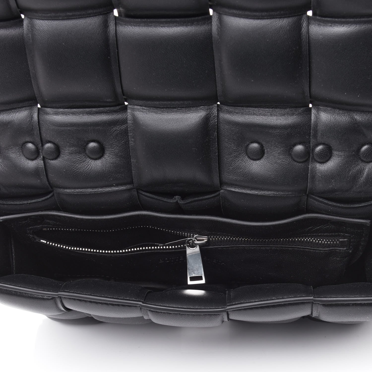 Bottega Veneta Lambskin Maxi Intreccio Padded Chain Cassette Crossbody Bag Black 4 of 4