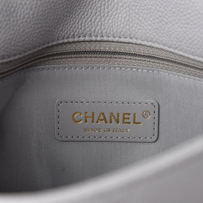 Chanel Caviar Quilted Small City Walk Flap Light Grey 8 of 10
