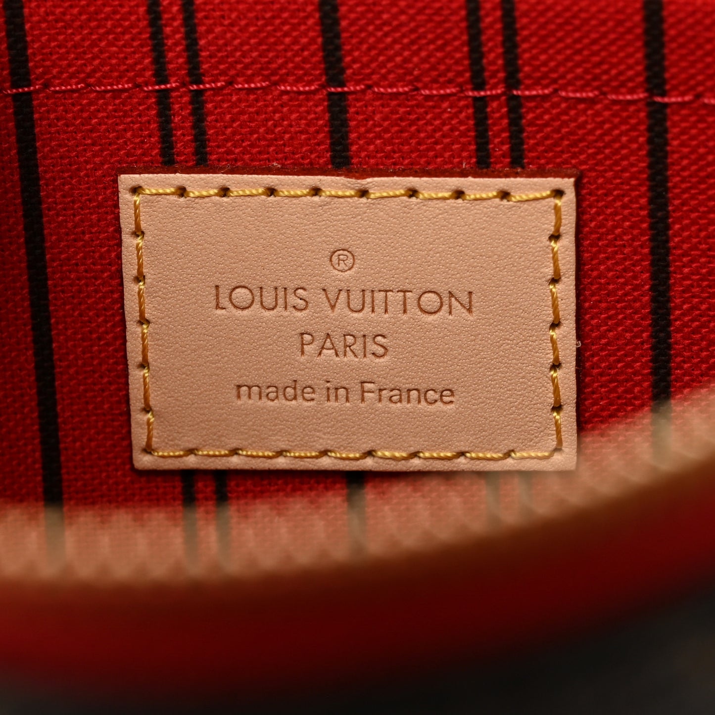 LOUIS VUITTON Monogram Neverfull MM GM Pochette Cherry