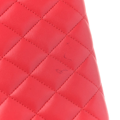 Chanel Lambskin Quilted Large Gusset Flap Wallet Red 12 of 12