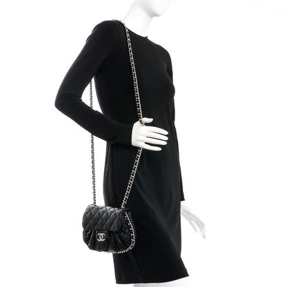 Chanel Washed Lambskin Quilted Mini Chain Around Flap Black 2 of 7