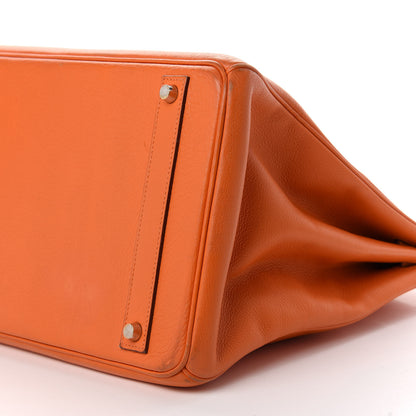Hermes Taurillon Clemence Birkin 40 Orange 9 of 14