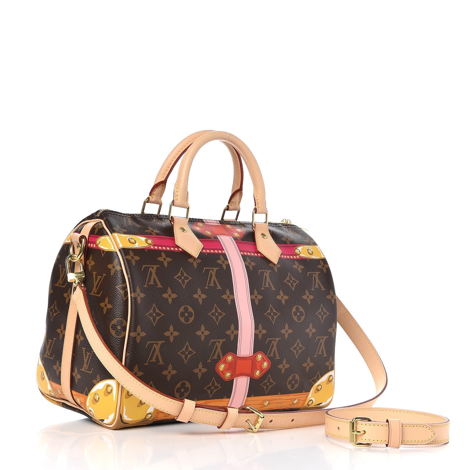 Louis Vuitton Monogram Summer Trunks Speedy Bandouliere 30 3 of 7