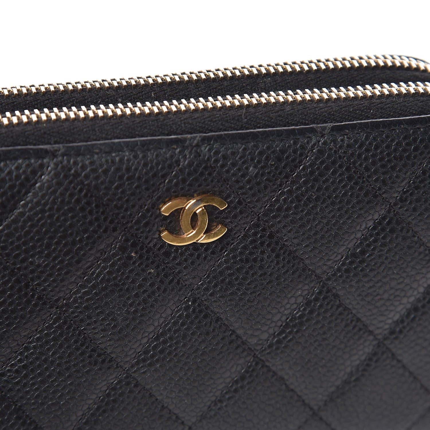 Chanel Caviar Quilted Large Gusset Double Zip Around Wallet Black 15 of 18