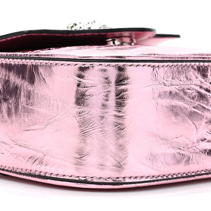 Versace Metallic Crackled Lambskin Mini La Medusa Bag Pink 8 of 8