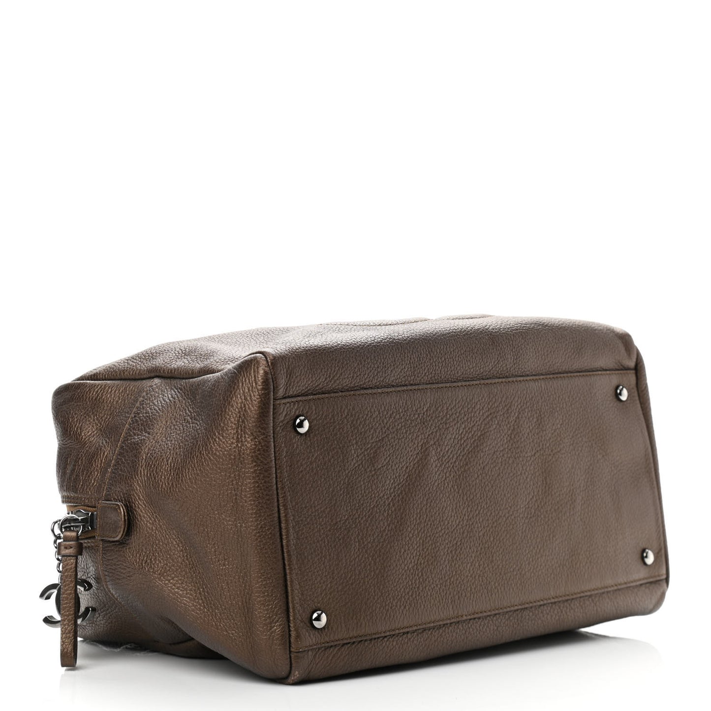 Metallic Deerskin Large Luxe Ligne Bowler Bronze