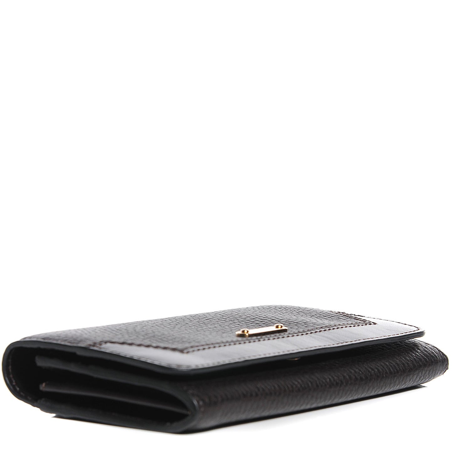 Grainy Leather Penrose Continental Wallet Dark Chocolate