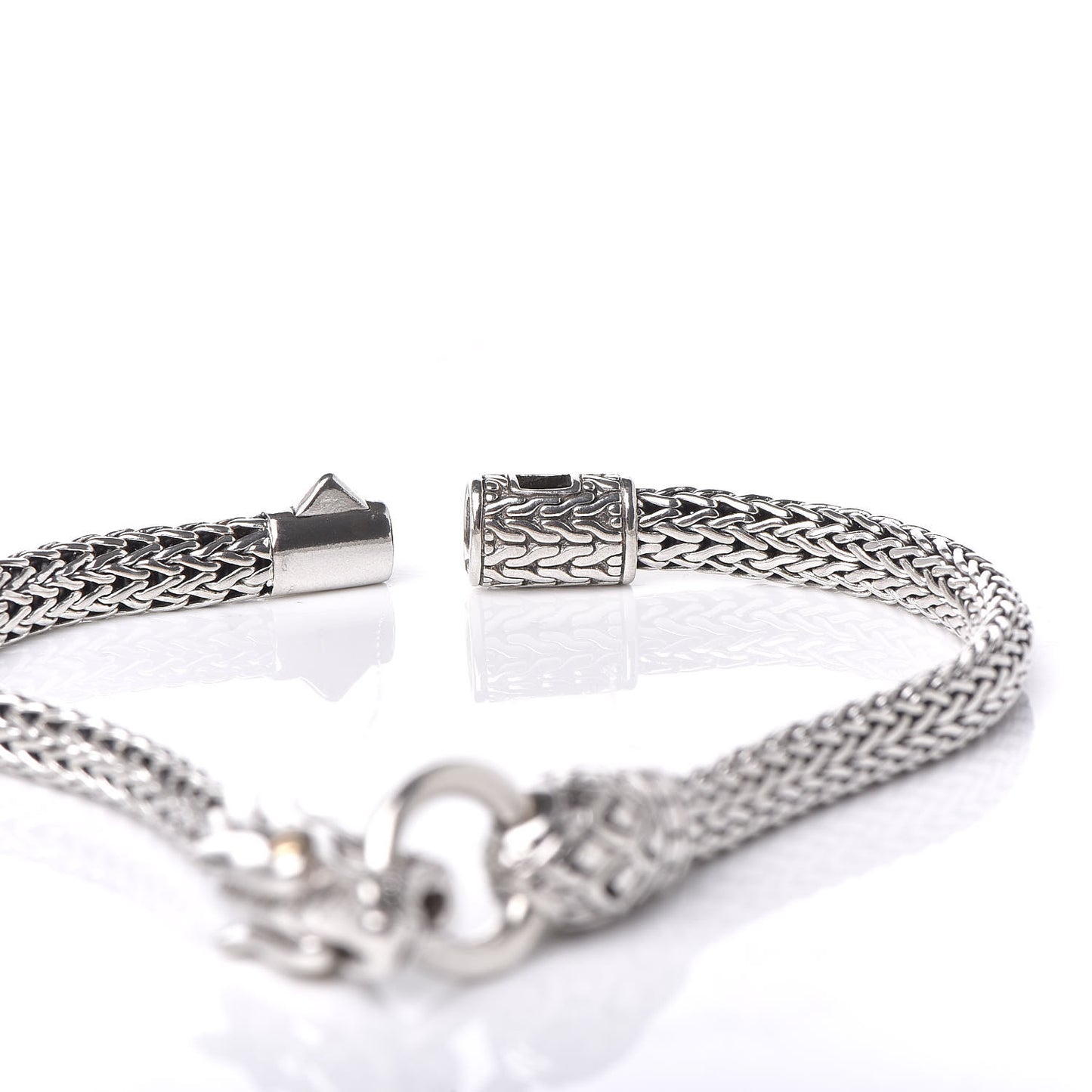 Sterling Silver 18K Yellow Gold Dragon Head Bracelet