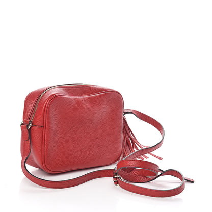 Gucci Pebbled Calfskin Small Soho Disco Bag Tabasco Red 2 of 9