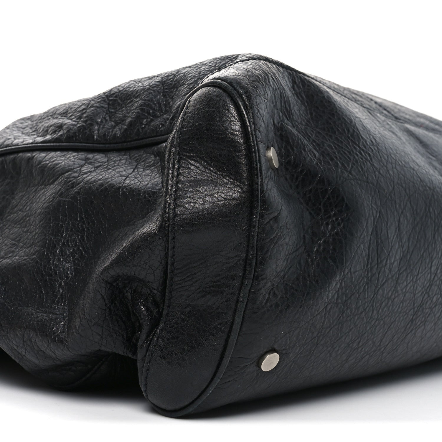 Balenciaga Agneau Classic Silver Hardware Weekender Black 9 of 12