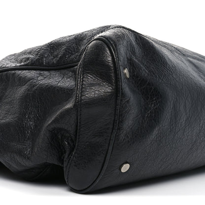 Balenciaga Agneau Classic Silver Hardware Weekender Black 9 of 12