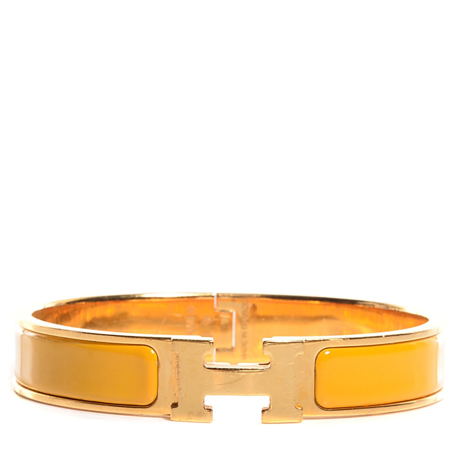 Hermes Enamel Narrow H Bracelet PM 1 of 5