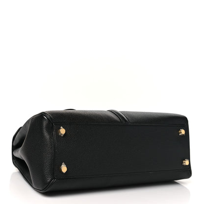 Celine Grained Calfskin Classique 16 Top Handle Bag Black 4 of 10