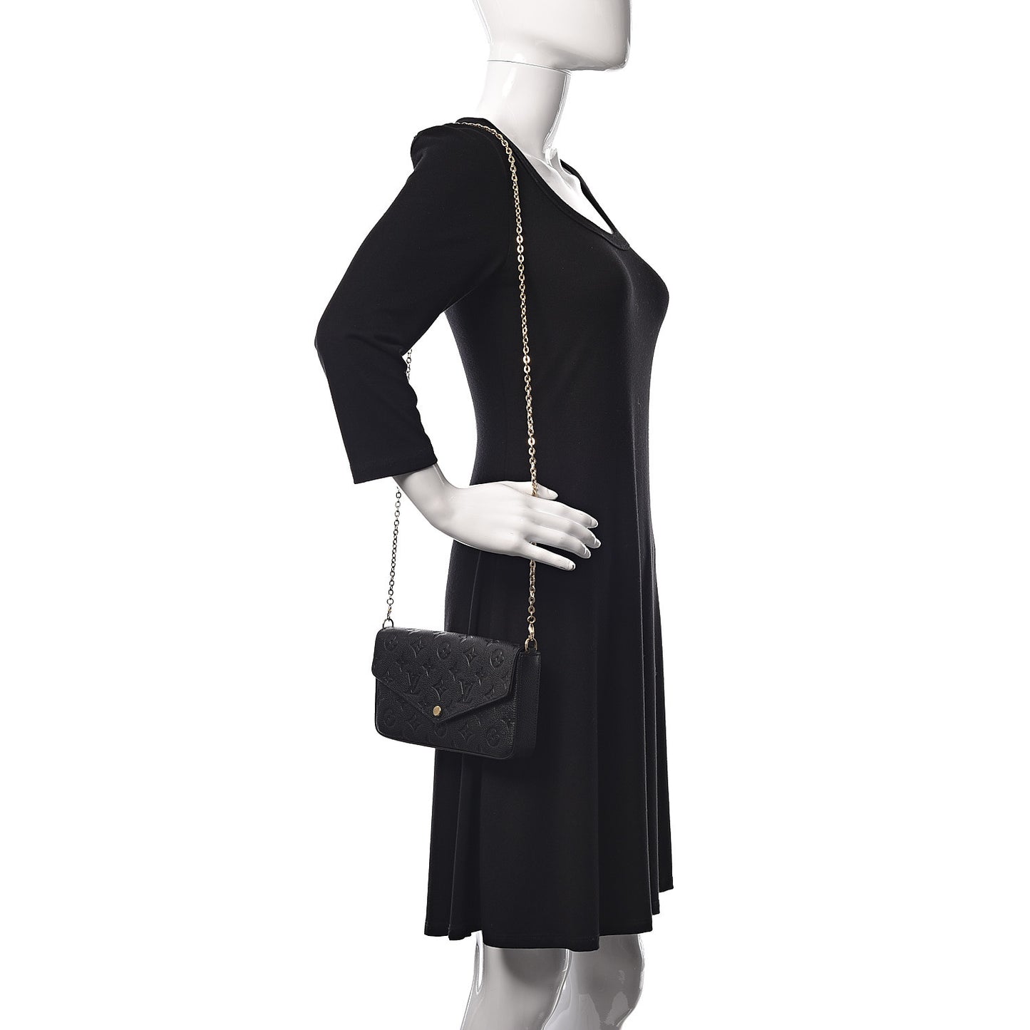Empreinte Pochette Felicie Chain Wallet Black
