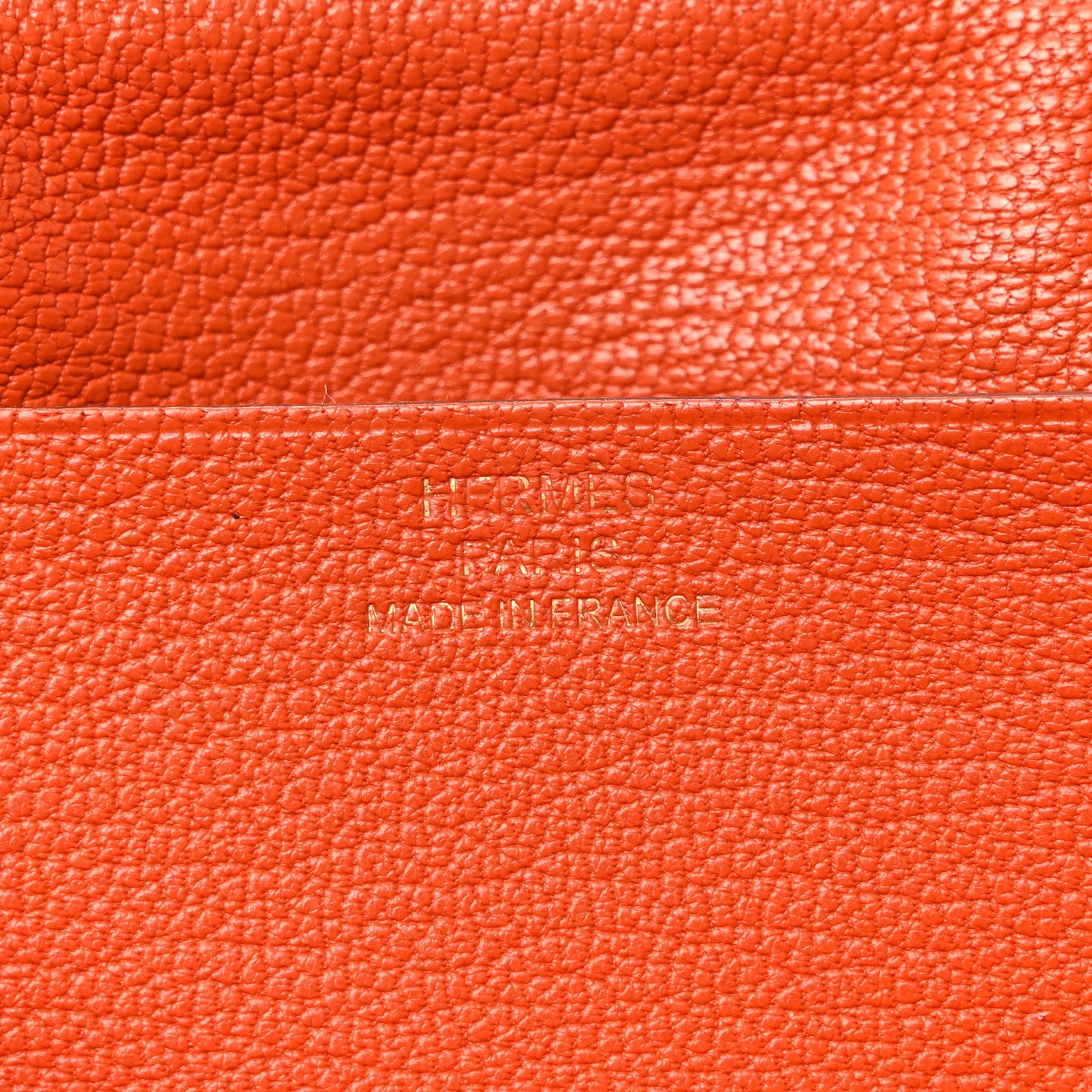 Hermes Chèvre Mysore Bearn Gusset Wallet Feu 6 of 12