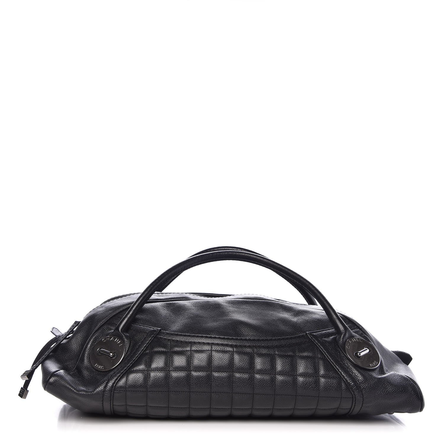 Chanel Caviar Square Quilted Dome Satchel Black 1 of 9