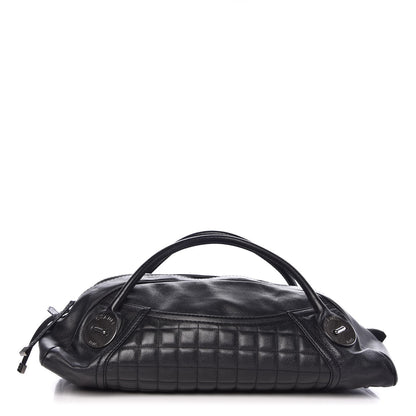 Chanel Caviar Square Quilted Dome Satchel Black 1 of 9