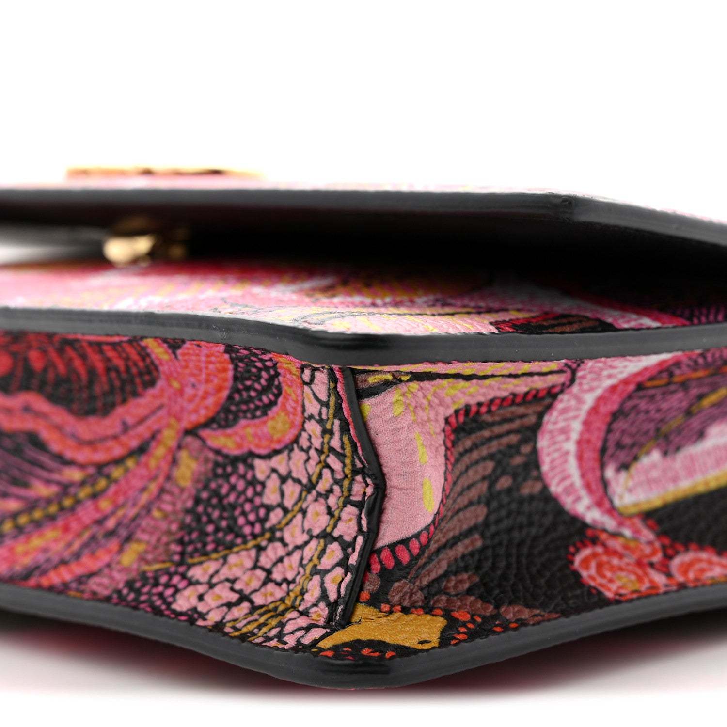 Salvatore Ferragamo Grained Calfskin Batik Printed Gancini Mini