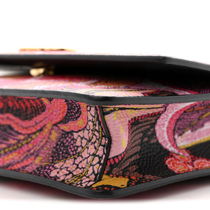Salvatore Ferragamo Grained Calfskin Batik Printed Gancini Mini Top Handle Crossbody Bag Multicolor 9 of 10