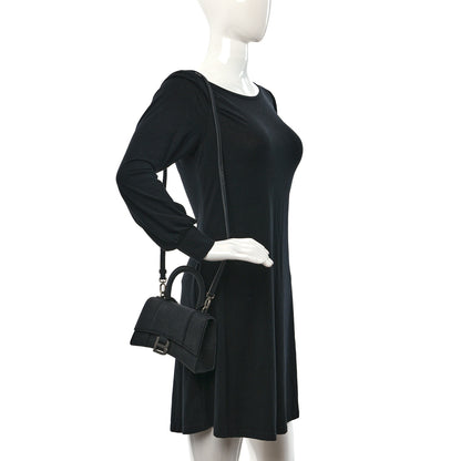 Balenciaga Glitter Fabric Hourglass Top Handle Bag XS Black 3 of 10