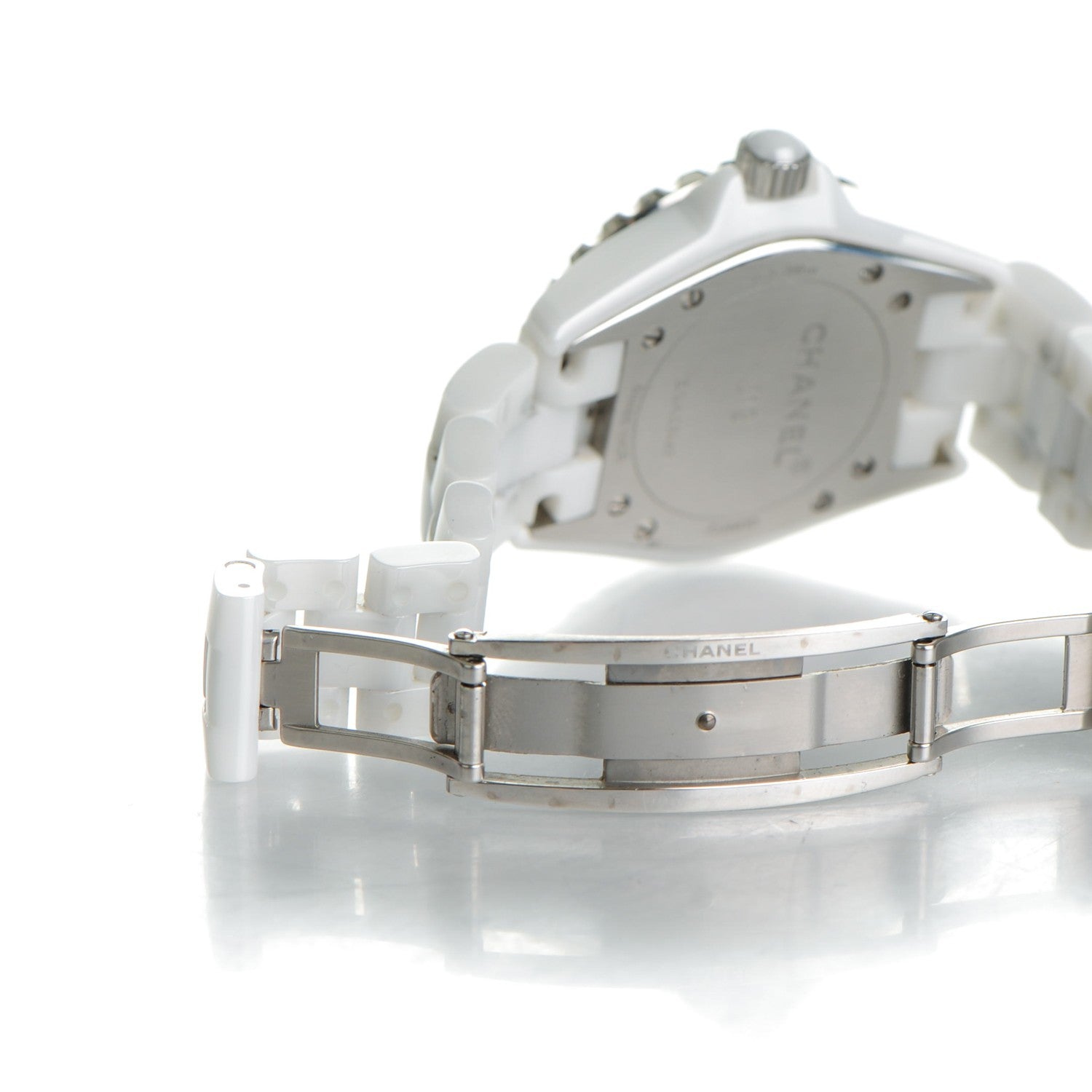 Chanel Stainless Steel Ceramic 33mm J12 Quartz Watch White 7 of 8