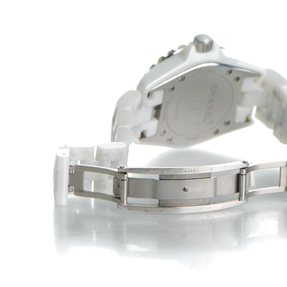 Chanel Stainless Steel Ceramic 33mm J12 Quartz Watch White 7 of 8