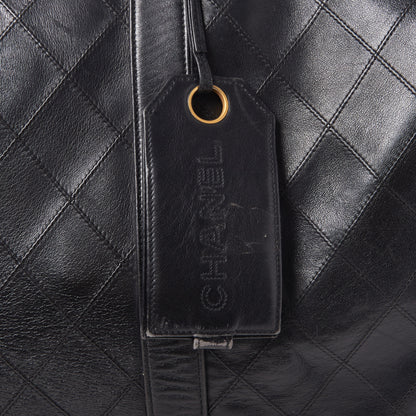 Chanel Calfskin Stitched Duffel Bag Black 8 of 10
