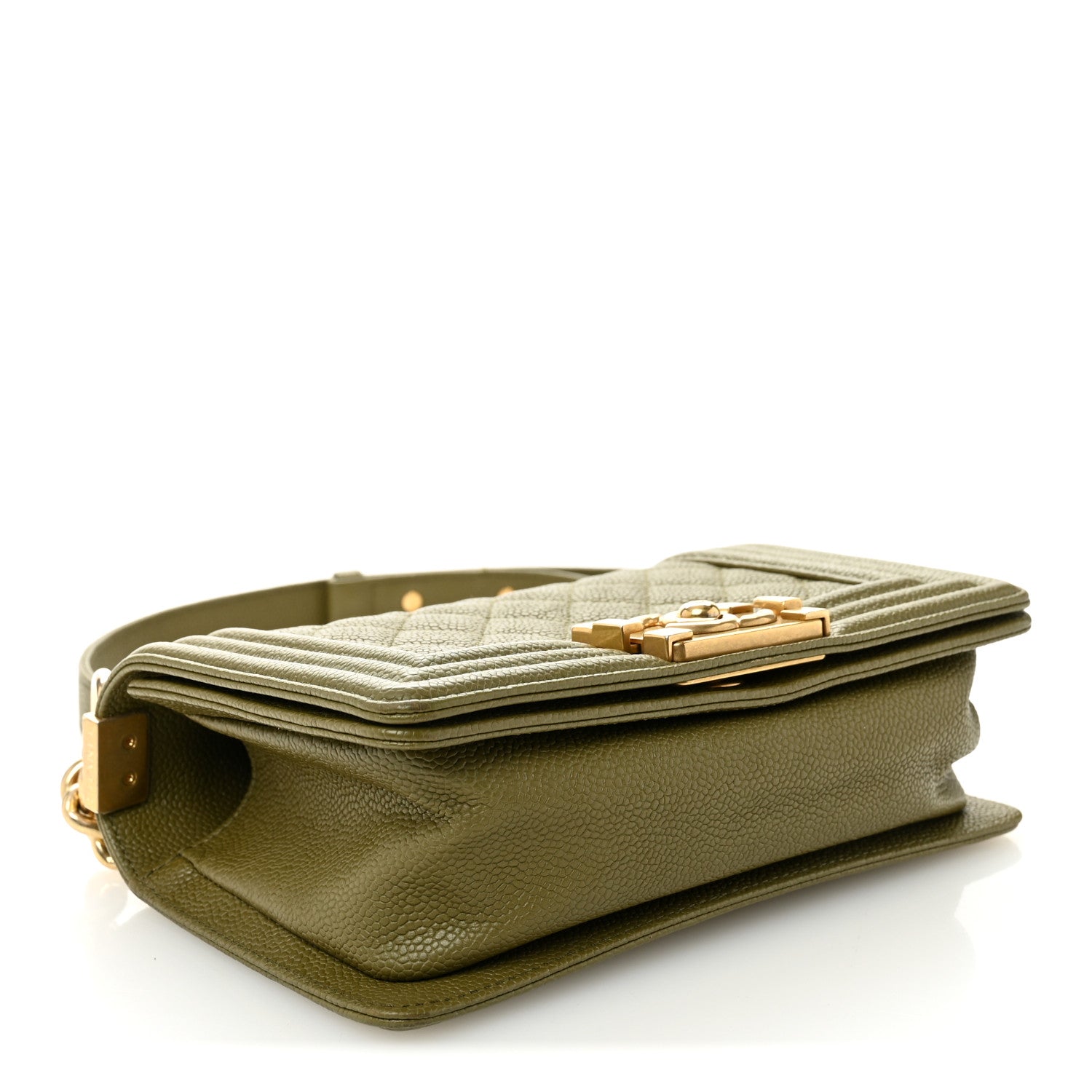 Chanel Caviar Quilted Small Boy Flap Green 4 of 10