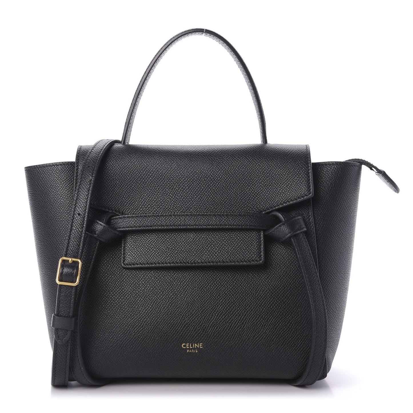 Grained Calfskin Nano Belt Bag Black