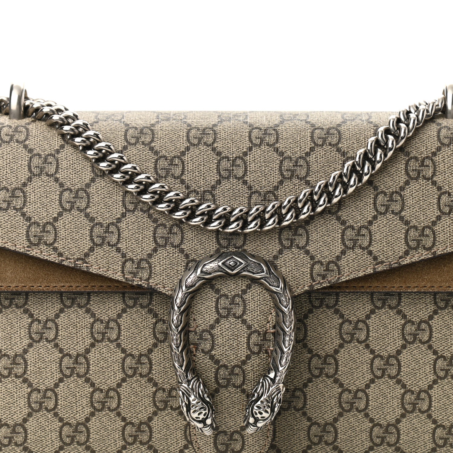 Gucci GG Supreme Monogram Small Dionysus Shoulder Bag Taupe 8 of 12