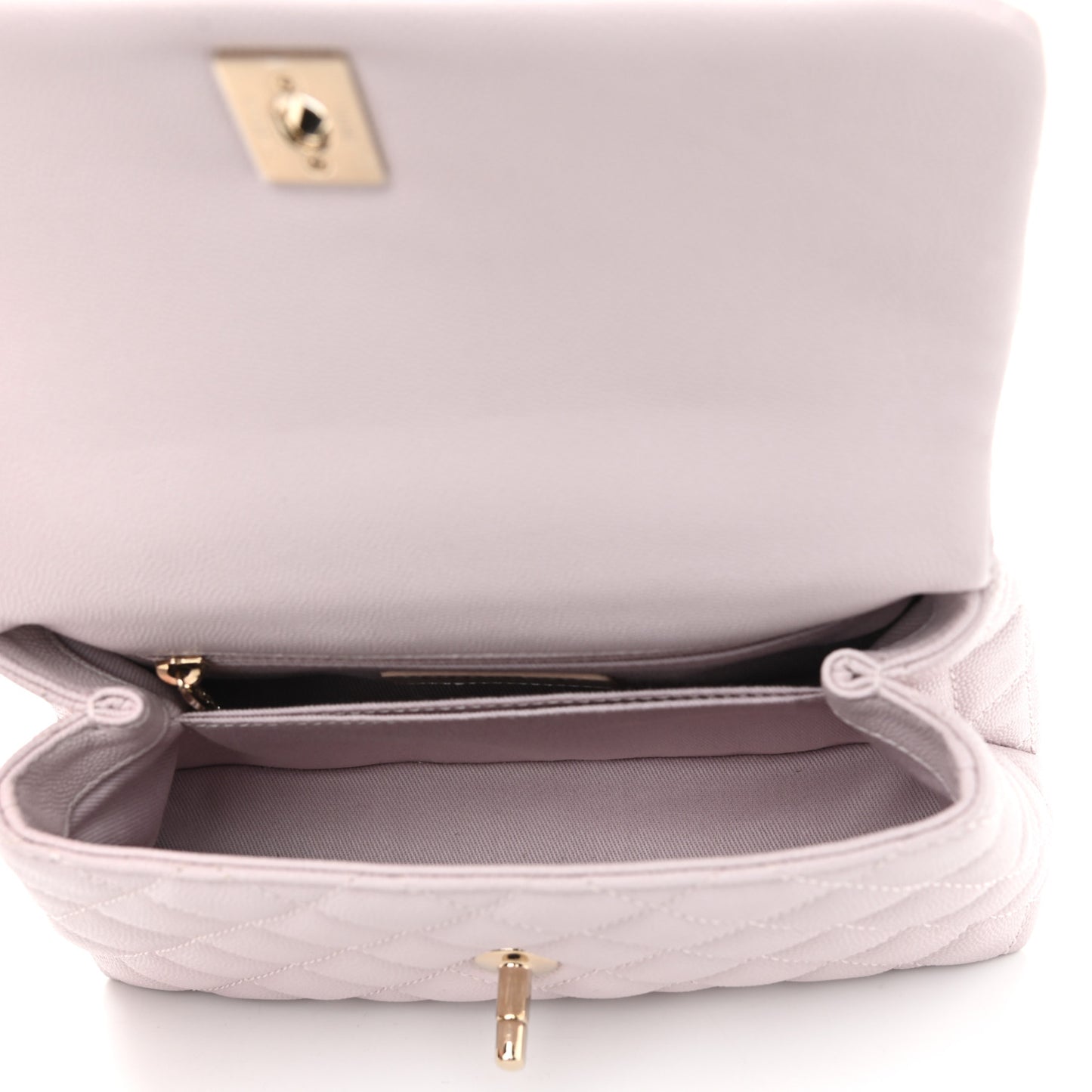 Caviar Quilted Mini Coco Handle Flap Lilas Lilac